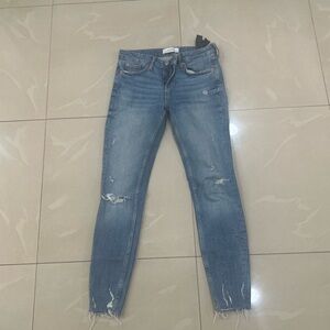 Distressed Zara Blue Jeans